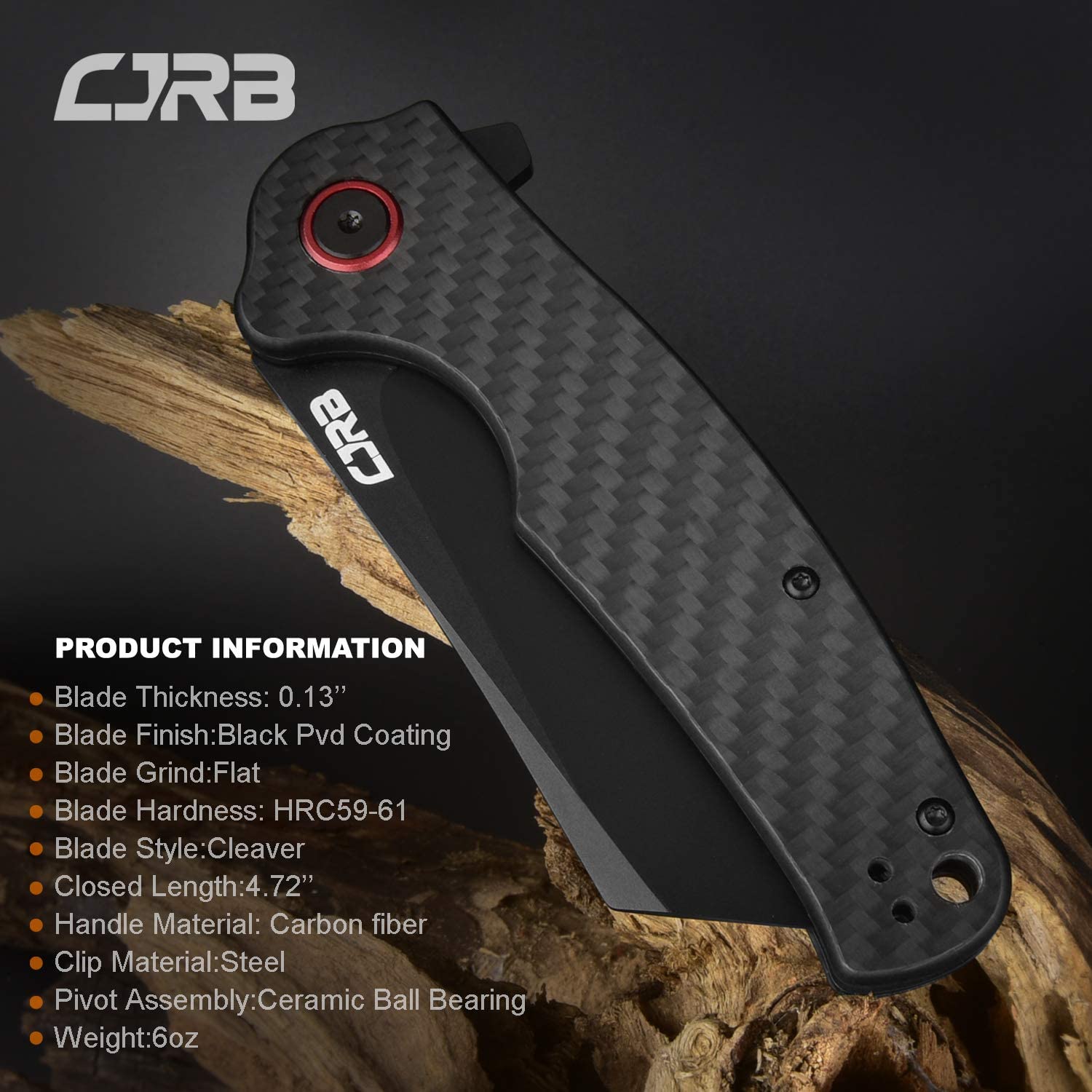 CJRB CUTLERY | Folding Knife J1904 | Handle Pocket Knife, EDC Knife