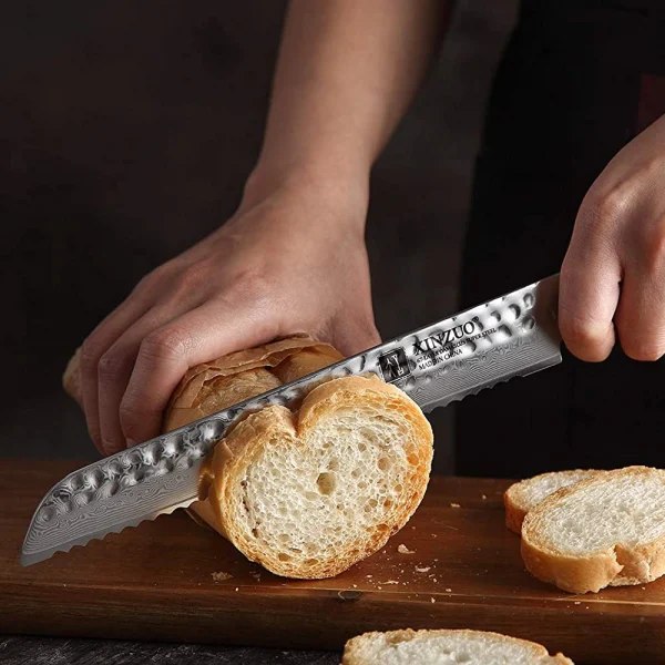 XINZUO | Damascus Steel 8" Bread Knife