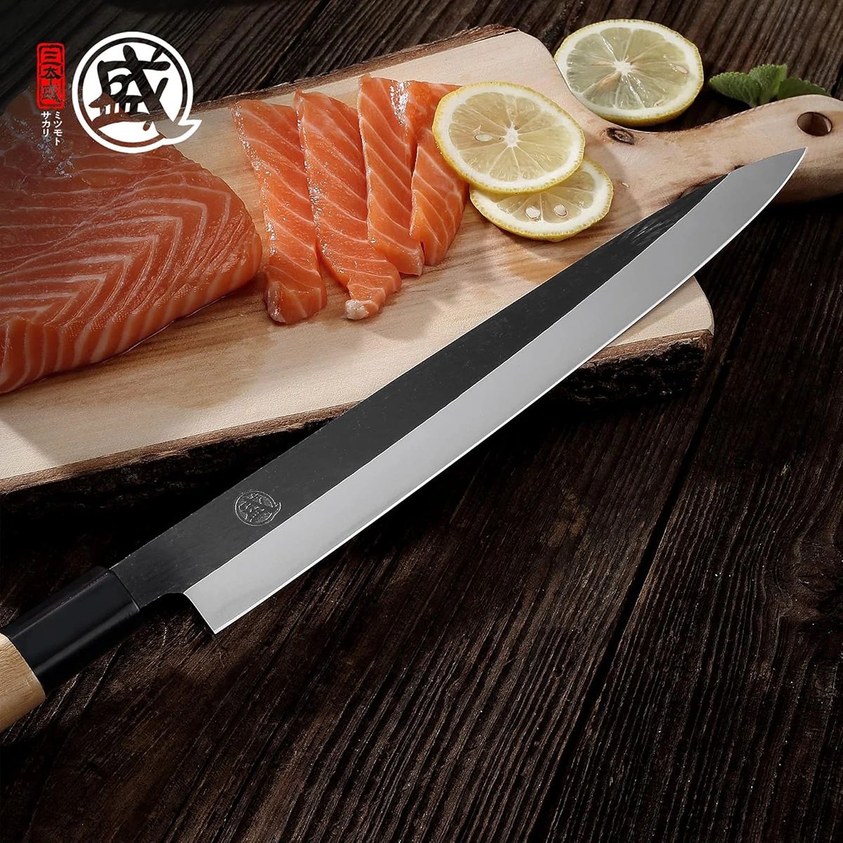 MITSUMOTO SAKARI | 10" Japanese Sashimi Knife, Fraxinus Mandshurica Handle - Image 4