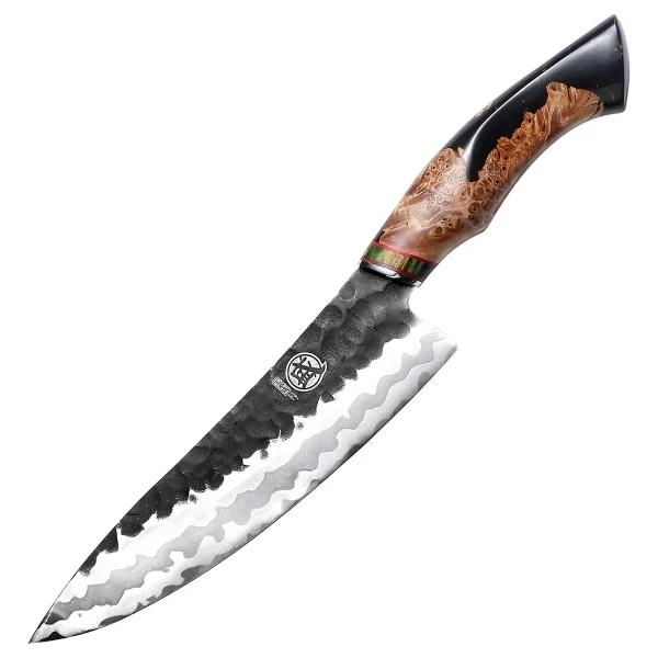 MITSUMOTO SAKARI | 8" Hand-Forged Japanese Gyuto Chef Knife, MapleWood Handle