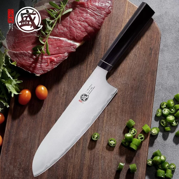 MITSUMOTO SAKARI | 8" Japanese Santoku Chef Knife, G10 Handle