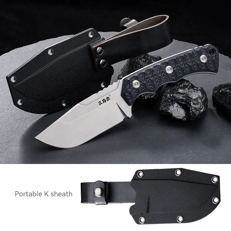 SANRENMU | S738 Fixed Blade Knife Survival Outdoor with Sheath - Image 12