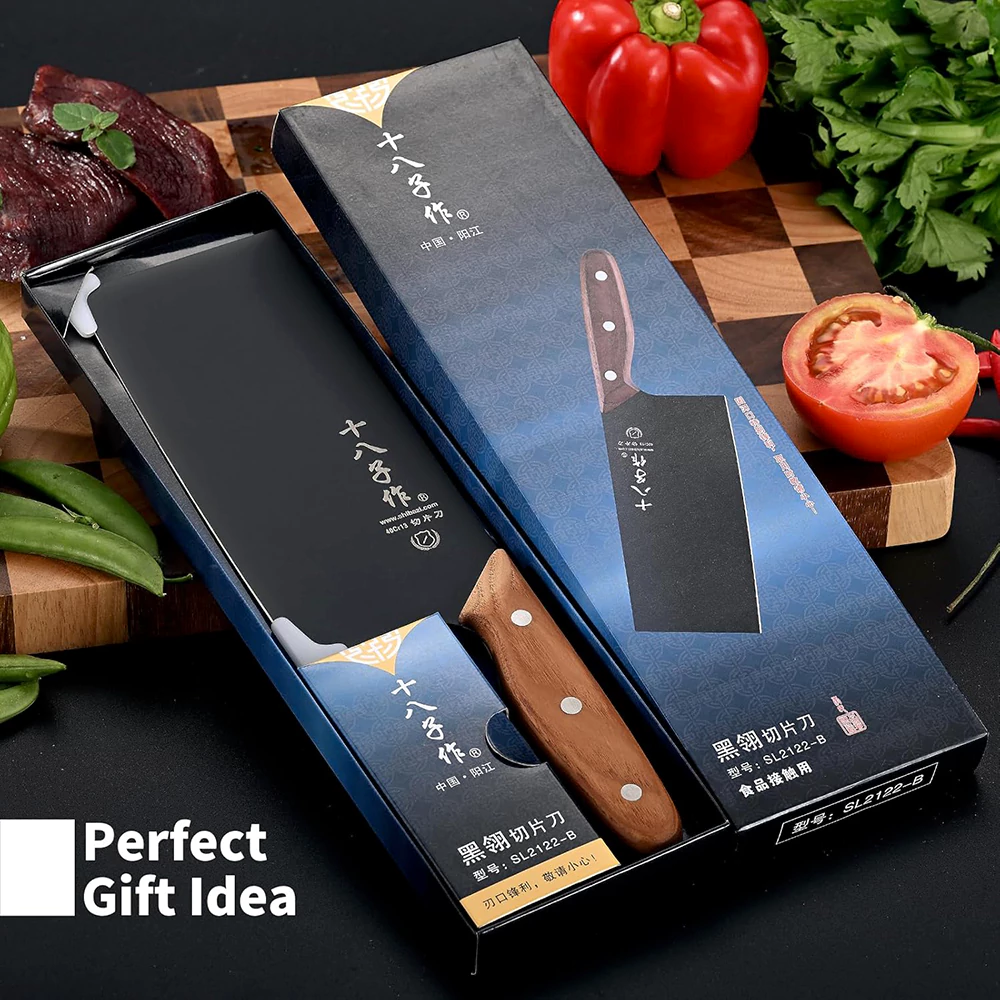 SHI BA ZI ZUO | Meat Cleaver Knife Vegetable Cleavers Stainless Steel Slicer Cleaver - Image 9