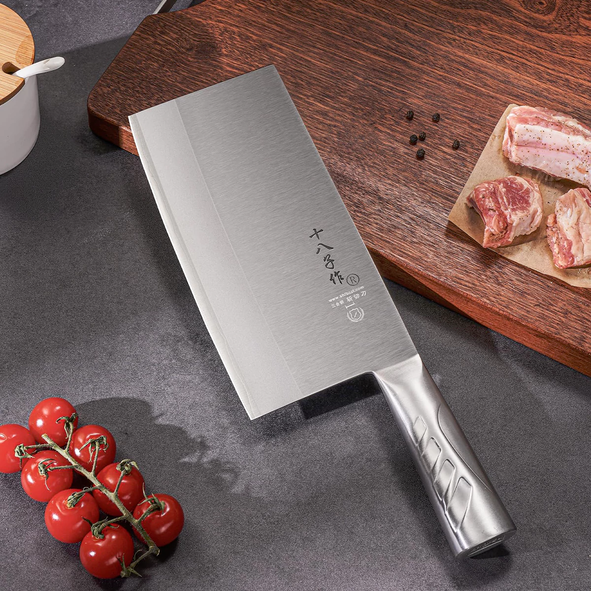 SHI BA ZI ZUO | 8" Versatile Butcher Cleaver Chopper Knife